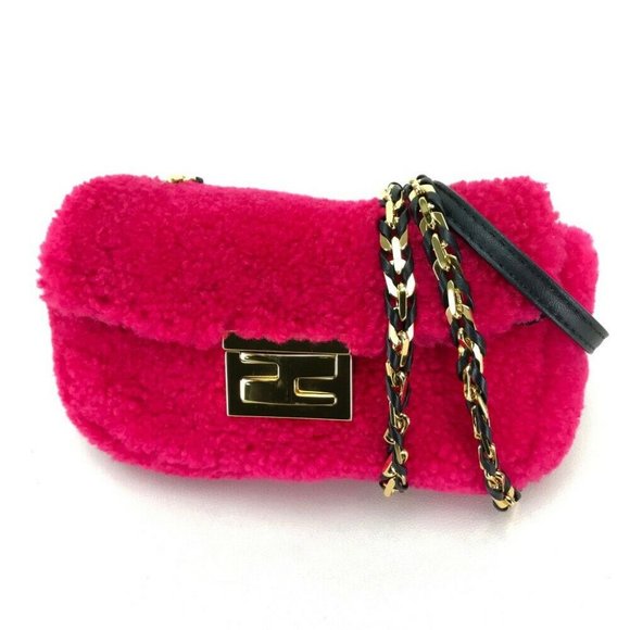 Authentic FENDI 8M0315 Mini baguette Crossbody Mini Pochette Shoulder Bag - Picture 1 of 10